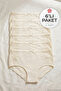 Lycra Lace Bato Women's High Waist Panties Ecru 6-Pack
