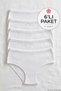 Ribana Kazayağı Bato Women's High Waist Panties White 100% Cotton 6-Pack