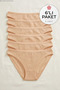 Ribana Women's Bikini Panties 100% Cotton 6-Pack