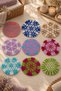 9 Pieces Dowry Gift Knitted Bath Loofah Thick Textured Soft Durable Spa Loofah Shower Exfoliating Loofah