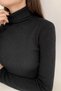 Unisex Black Cotton Turtleneck Camisole Slimfit Turtleneck Sweater - 3