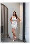 Low-Cut Ruched Mini Dress - 2