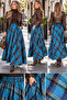 Italian Plaid Chanel Fabric 90 cm Fully Flared Skirt with Elastic Waist and Hidden Pockets - 3