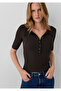 Brown Knitwear Polo Fitted / Body-Fitting Cut 1710941-70236 - 3