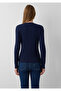 V-Neck Navy Blue Knitwear Slim Fit 1710911-70492 - 6