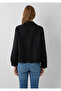 Embroidery Detailed Black Shirt Loose Fit / Relaxed Comfortable Cut 1211655-900 - 6