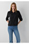 Embroidery Detailed Black Shirt Loose Fit / Relaxed Comfortable Cut 1211655-900 - 3