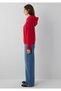 Kapüşonlu Kırmızı Basic Sweatshirt 1S10577-86417 - 5