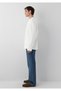 Long Sleeve Ecru Basic T-Shirt Regular Fit / Normal Cut 0613670-70057 - 4