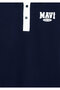 Logo Printed Navy Blue Polo Sweatshirt 6S10185-84371 - 5