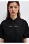 Embroidery Detailed Black Shirt Crop / Short Cut 1211643-900 - 6