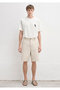 Linen Blend Beige Shorts 0410365-70322 - 2