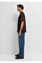 Logo Printed Brown Basic T-Shirt Loose Fit / Comfortable Cut 0612216-90704 - 4