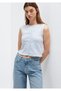 Buttoned Striped Top Crop / Short Cut 1613975-84533 - 3