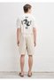 Linen Blend Beige Shorts 0410365-70322 - 3