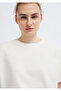 Lace Detailed Ecru T-Shirt Oversize / Wide Cut 1613935-70057 - 8