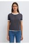 Wool Blend Double Layer Anthracite T-Shirt Slim Fit / Narrow Cut 1614114-80932 - 3