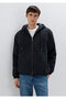 Hooded Black Jacket Loose Fit / Relaxed Fit 0110953-71379 - 2