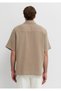 Short Sleeve Brown Shirt Regular Fit / Normal Cut 0212143-80656 - 6