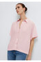 Short Sleeve Pink Shirt Loose Fit / Relaxed Fit 1211613-87110 - 2