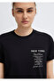 New York Embroidered Black T-Shirt Semi Slim Fit 1614260-900 - 6