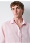 Pink Linen Shirt Regular Fit / Normal Cut 0211963-71006 - 3