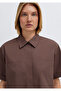 Brown Shirt with Pocket Detail Loose Fit / Relaxed Comfortable Cut 1211537-87537 - 6