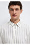 Cotton and Linen Blend Striped Regular Fit Long Sleeve Shirt Men's Shirt 0211380 - 6