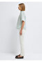 Striped Green Crop Shirt Loose Fit / Relaxed Fit 1211459-91506 - 5