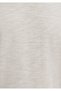 Beige Basic T-Shirt Loose Fit / Comfortable Loose Cut 0613460-70144 - 7