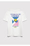Tennis Printed Ecru T-Shirt Loose Fit / Comfortable Cut 7610397-70057 - 5
