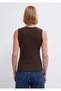 Buttoned Brown Undershirt Slim Fit / Narrow Cut 1614062-88067 - 5