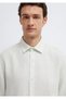 Light Green Linen Shirt Regular Fit / Normal Cut 0211957-71647 - 7