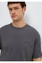 Black Anthracite Basic T-Shirt Loose Fit / Comfortable Cut 0612645-80106 - 3