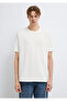Mj Logo Detailed Ecru T-Shirt Loose Fit / Comfortable Loose Cut 0612885-70057 - 3