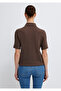 Knitted Brown Polo T-Shirt Slim Fit / Narrow Cut 1614311-87537 - 5
