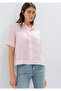 Pink Linen Shirt with Pockets Slim Fit / Narrow Cut 1211466-90773