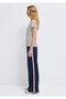 Burgundy Striped White T-Shirt Fitted / Bodycon Cut 1613928-91596 - 4