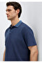 Navy Blue Polo T-Shirt Loose Fit / Comfortable Fit 0613311-70497 - 3