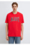 Logo Printed Red T-Shirt Loose Fit / Comfortable Loose Cut 0611711-70467 - 3
