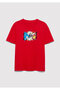Sonic Printed Red T-Shirt Loose Fit / Comfortable Loose Cut 6610431-70478 - 3
