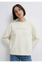 Denim Printed Ecru Sweatshirt 1S10525-80194 - 2