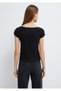Black Basic T-Shirt Fitted / Bodycon Cut 1613807-900 - 6