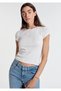 White Basic T-Shirt Fitted / Bodycon Cut 1613808-70057