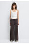 Sporty Lux Wide Leg Brown Sweatpants 1011177-70240 - 4