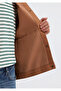 Collar Detail Brown Shirt Loose Fit / Relaxed Fit 0211900-91393 - 8