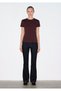 Burgundy Basic T-Shirt Fitted / Bodycon Cut 1614065-70223 - 3