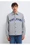 Embroidery Detailed Gray Jacket Loose Fit / Relaxed Fit 0110769-82824 - 4