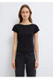 Black Basic T-Shirt Fitted / Bodycon Cut 1613807-900 - 4