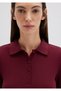 Burgundy Polo T-Shirt Fitted / Bodycon Fit 1613413-70394 - 6